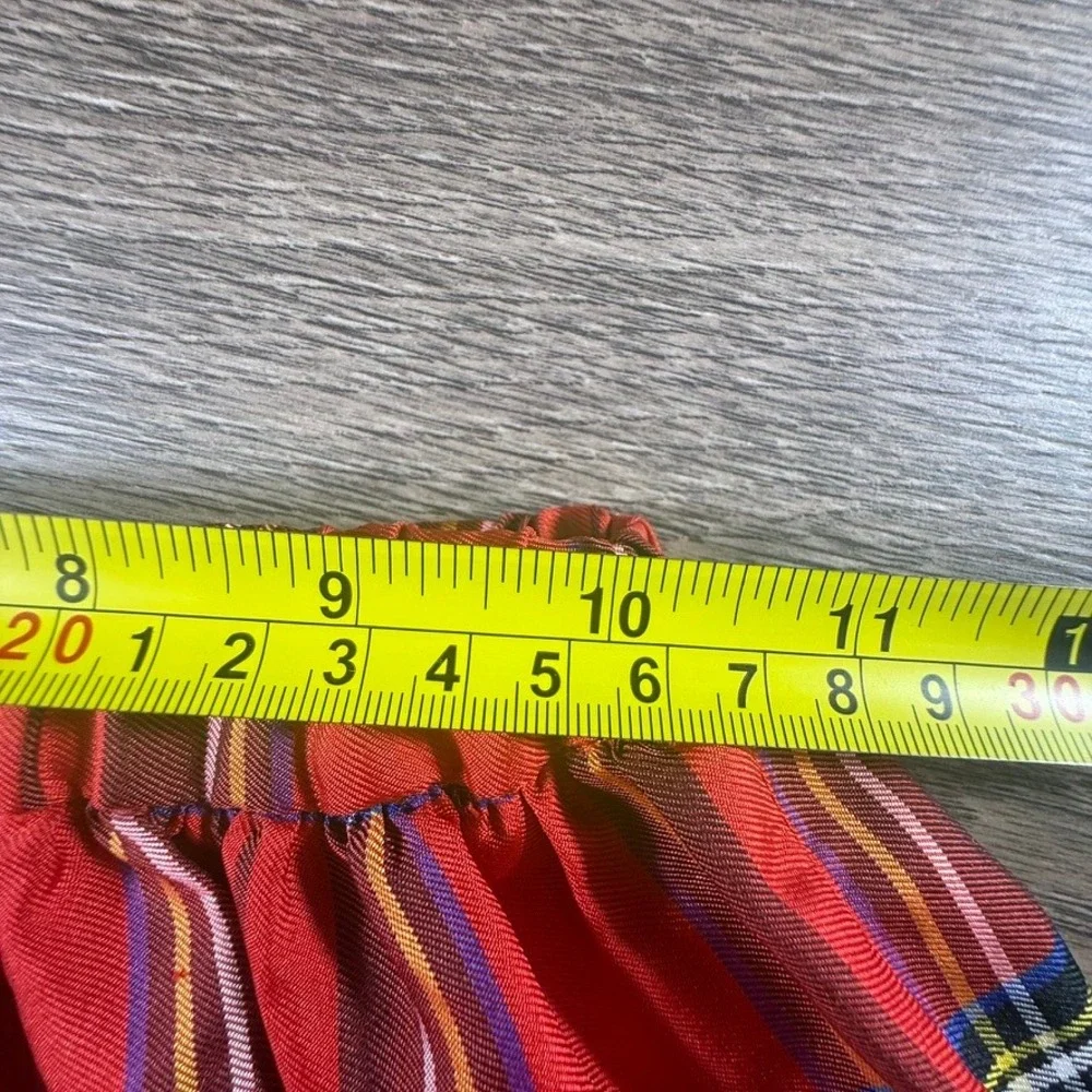 Crewcuts J Crew Girls Red Plaid Taffeta Skirt Holiday Tartan Size 10 Party